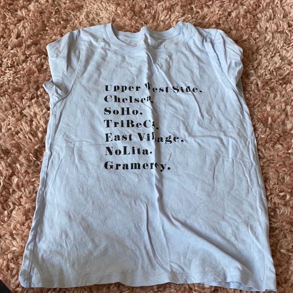 J Crew, NY neighborhoods tshirt